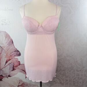 Honeydew NWT pink negligee Sheer with Lace Size XL